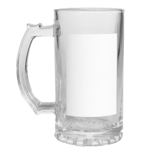 Customisable Glass Beer Stein (16oz)