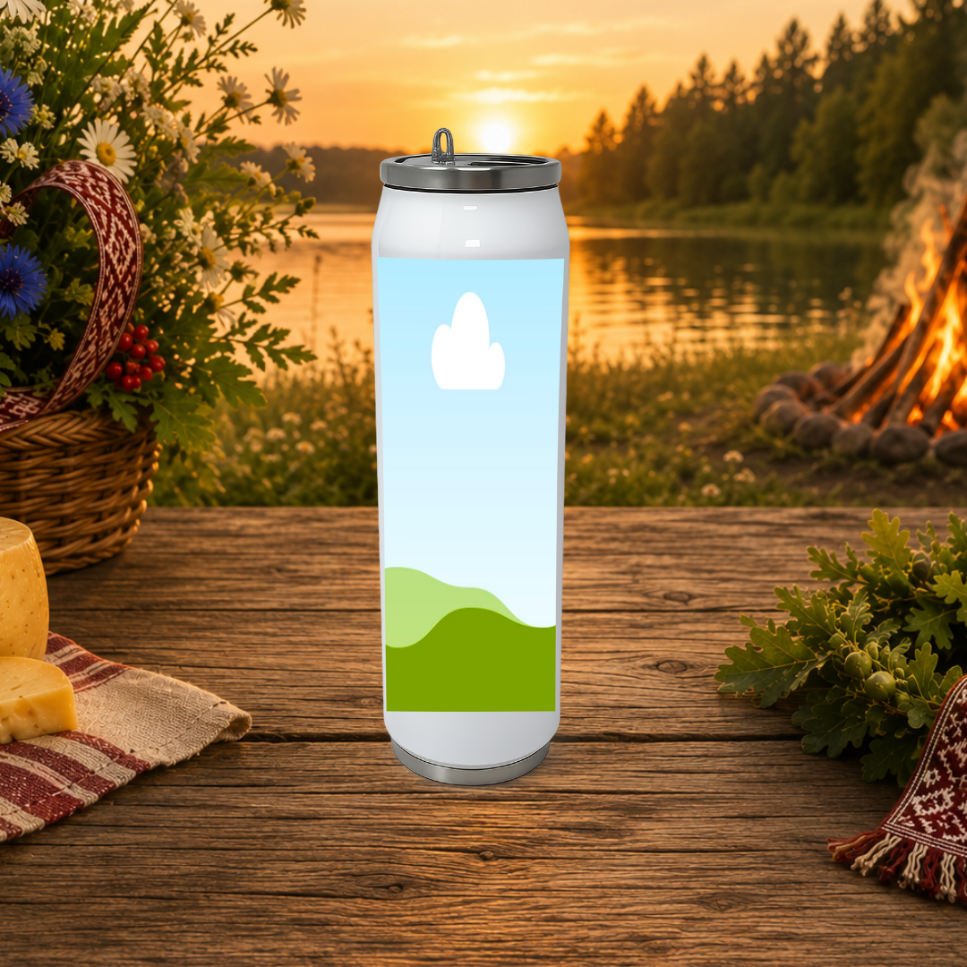 Official Jāņu Festivāls 2026 Stainless Steel Can with Straw (17oz)