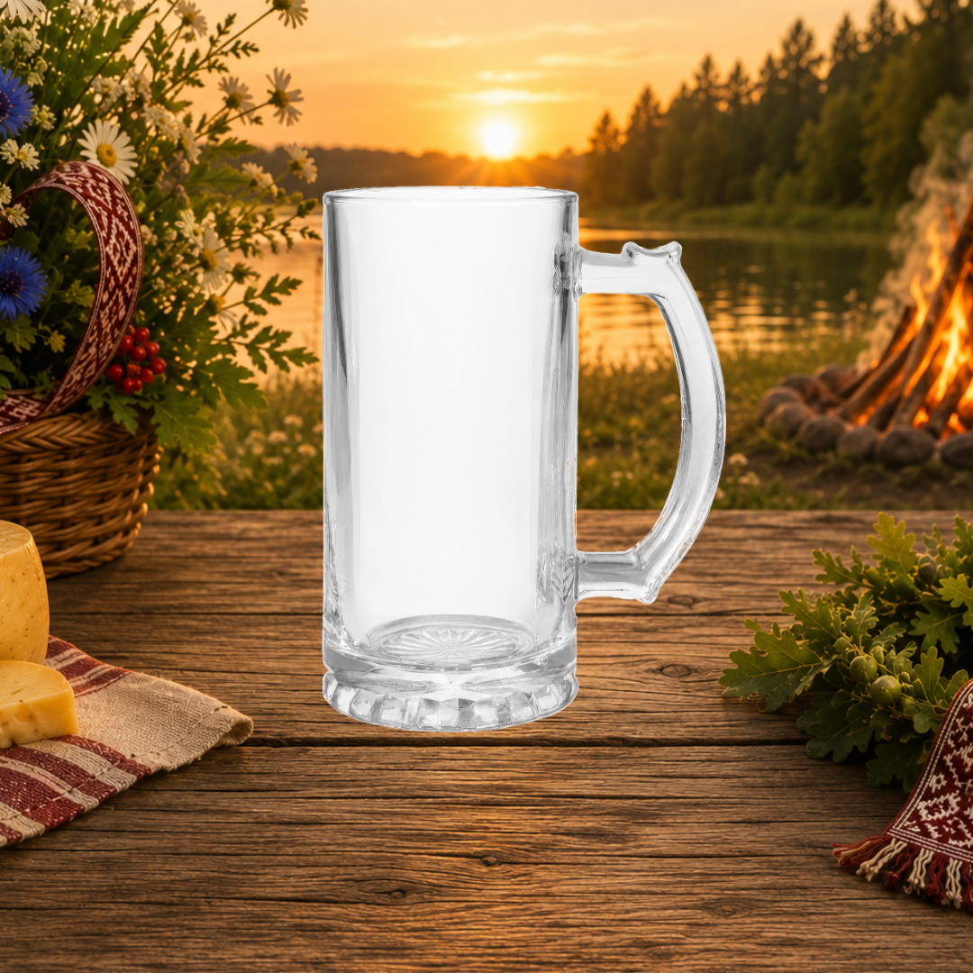 Official Jāņu Festivāls 2026 Glass Beer Stein (16oz)