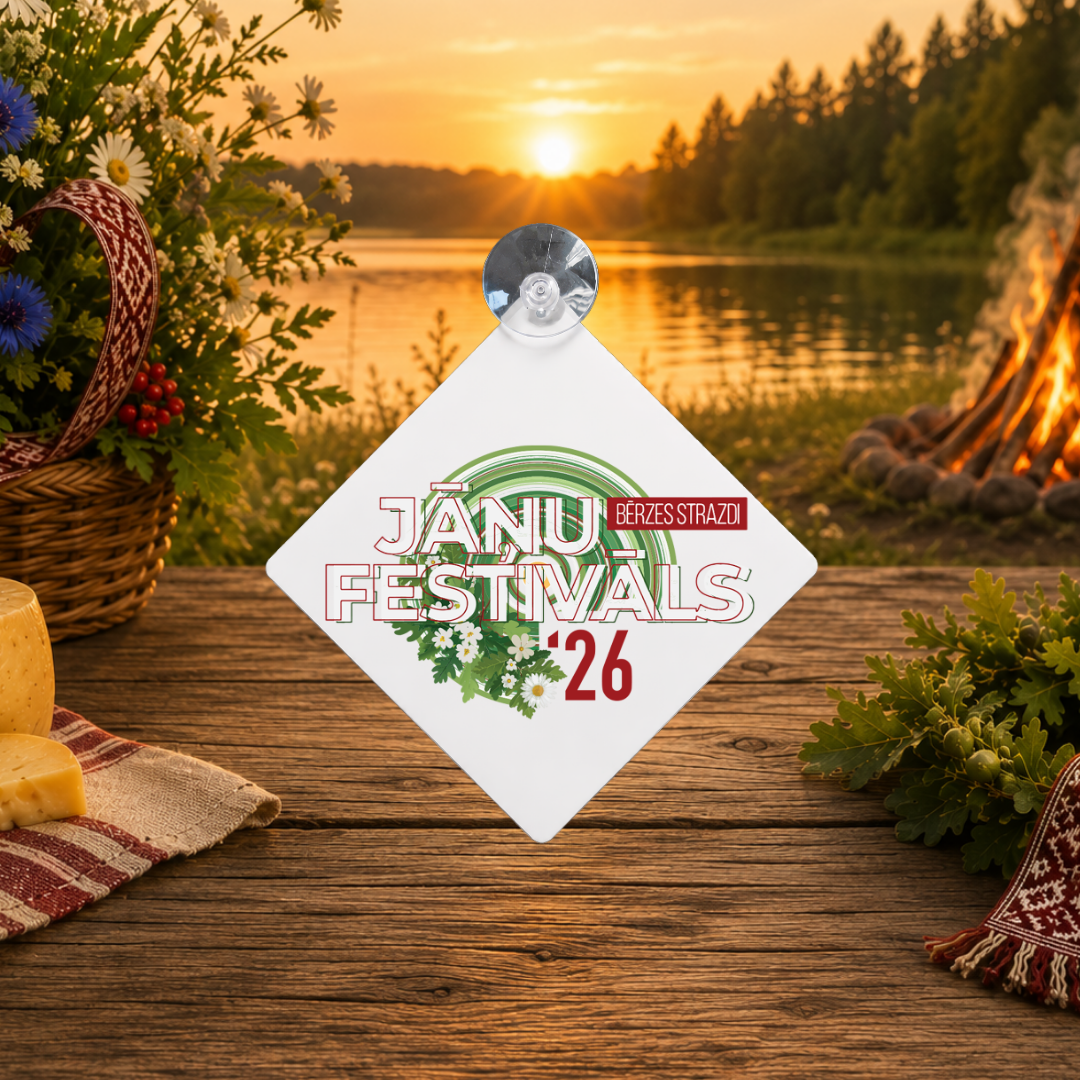 Official Jāņu Festivāls 2026 Window Sign (150mm)