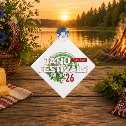 Official Jāņu Festivāls 2026 Window Sign (150mm)