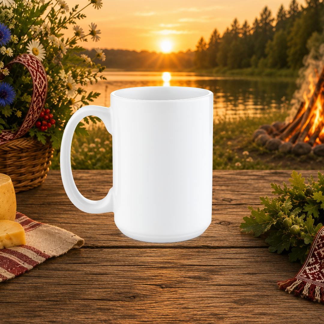 Official Jāņu Festivāls 2026 Ceramic Mug (15oz)
