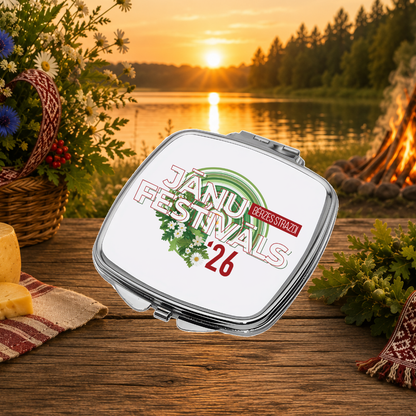 Official Jāņu Festivāls 2026 Compact Square Mirror