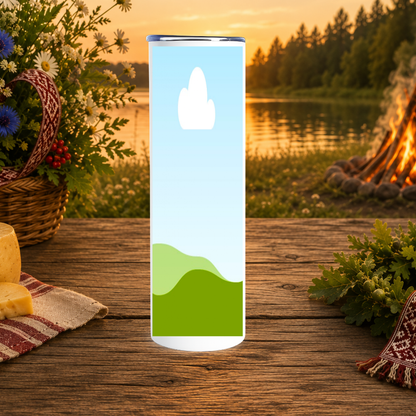 Official Jāņu Festivāls 2026 Stainless Steel Tumbler with Straw (600ml)